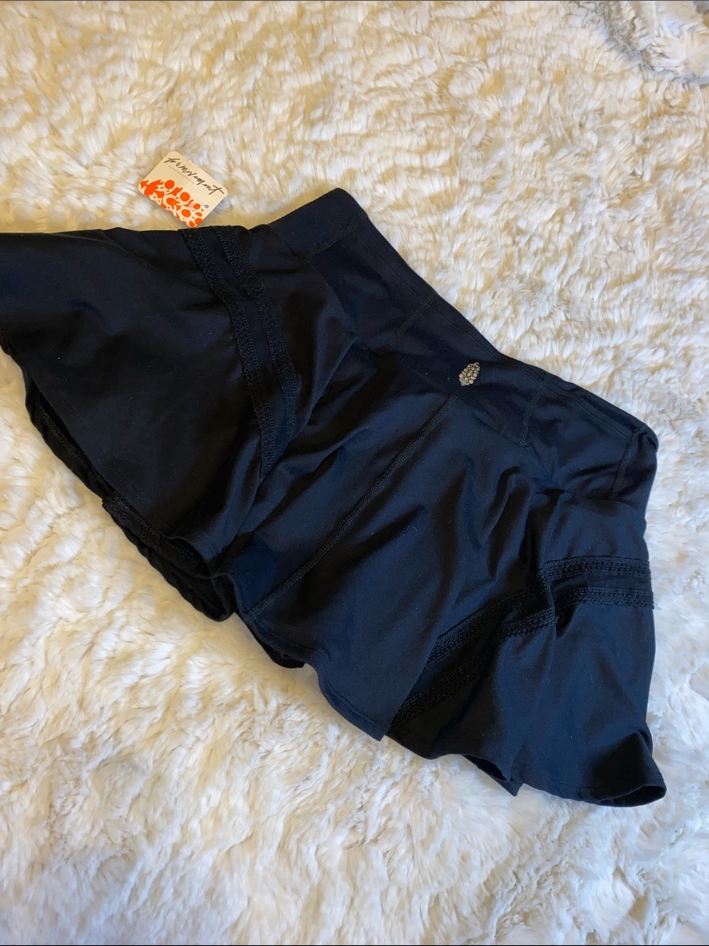 Free People Black Athletic Skort with Built-In Shorts - Picture 4 of 9